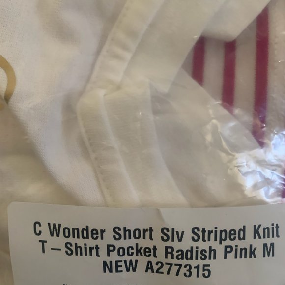 NWT C. WONDER SHORT SLV STRIPED KNIT SHIRT‎ MEDIUM - Picture 8 of 8
